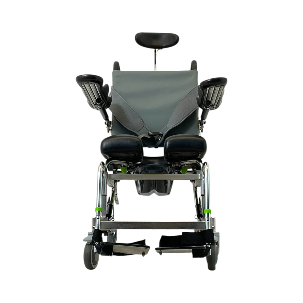 RAZ-AT Attendant Tilt Shower Chair | 17 x 20 in Seat | Arm Troughs Included