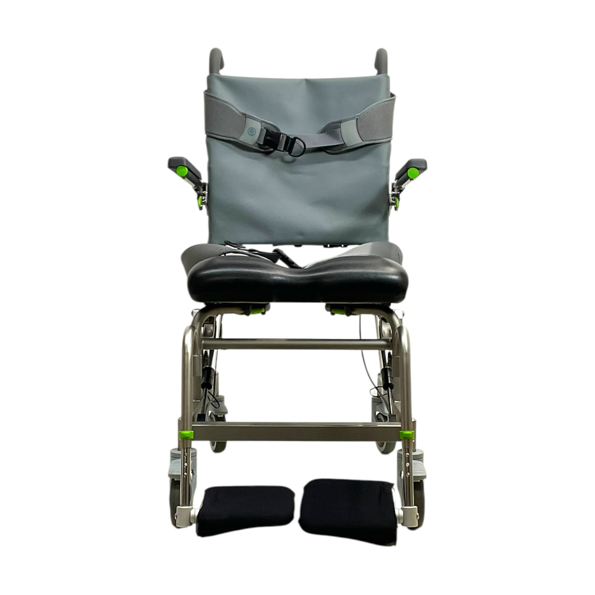 Front View of Raz Designs Raz-AT Attendant Tilt Shower Chair