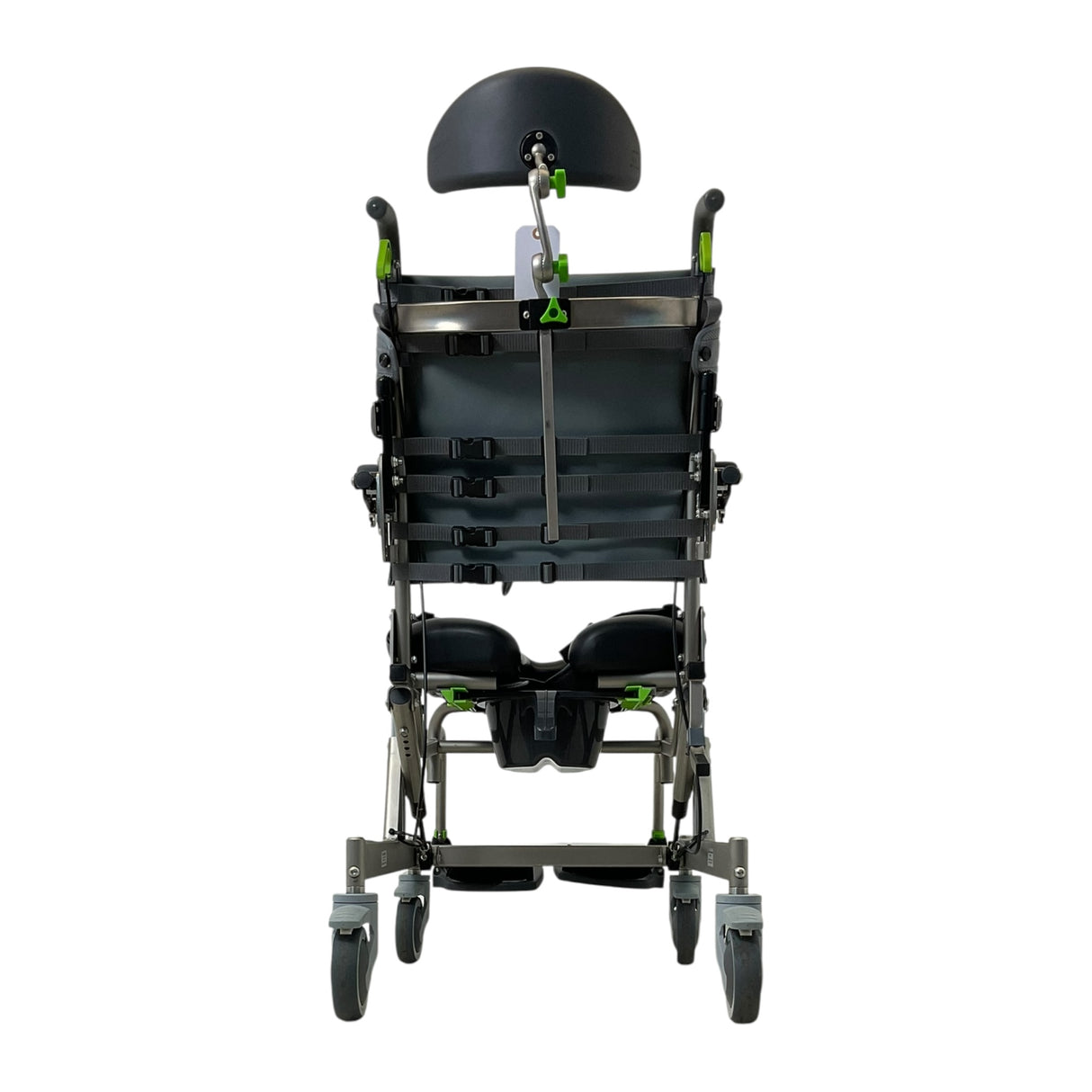 Back View of Raz Designs RAZ-AT (Attendant Tilt) Shower Chair & Commode