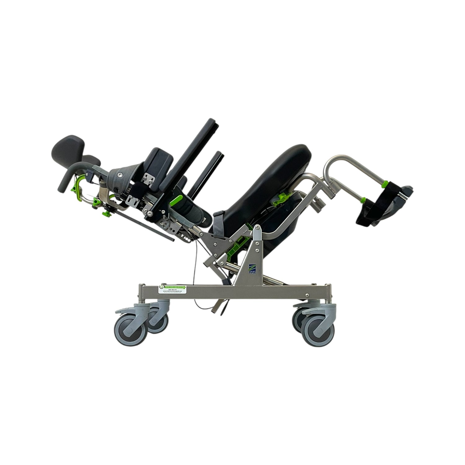 Raz Designs RAZ-AT (Attendant Tilt) Shower Chair & Commode | Tilted