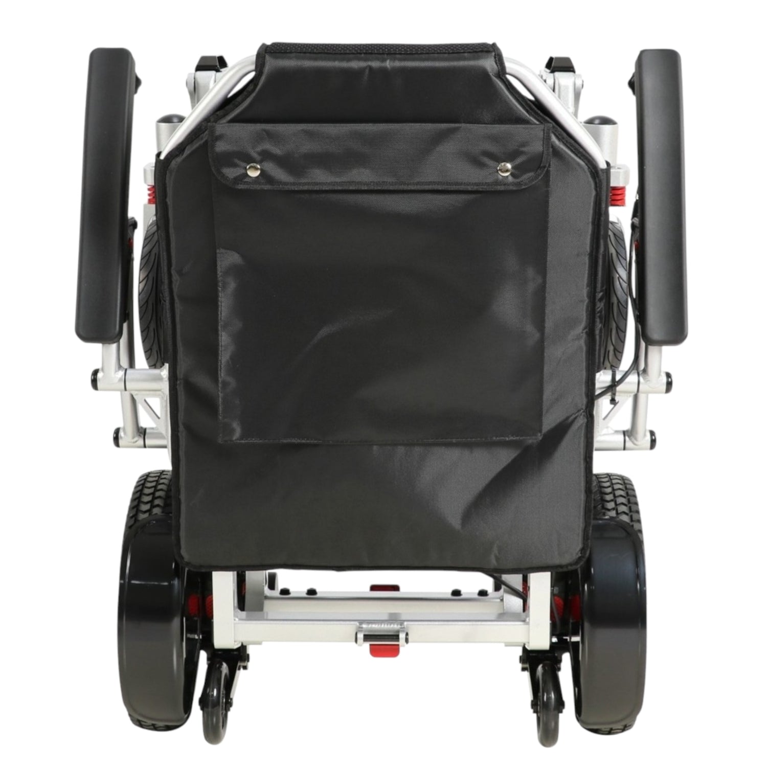 Back View of Folded Zeus Heavy Duty Power Chair