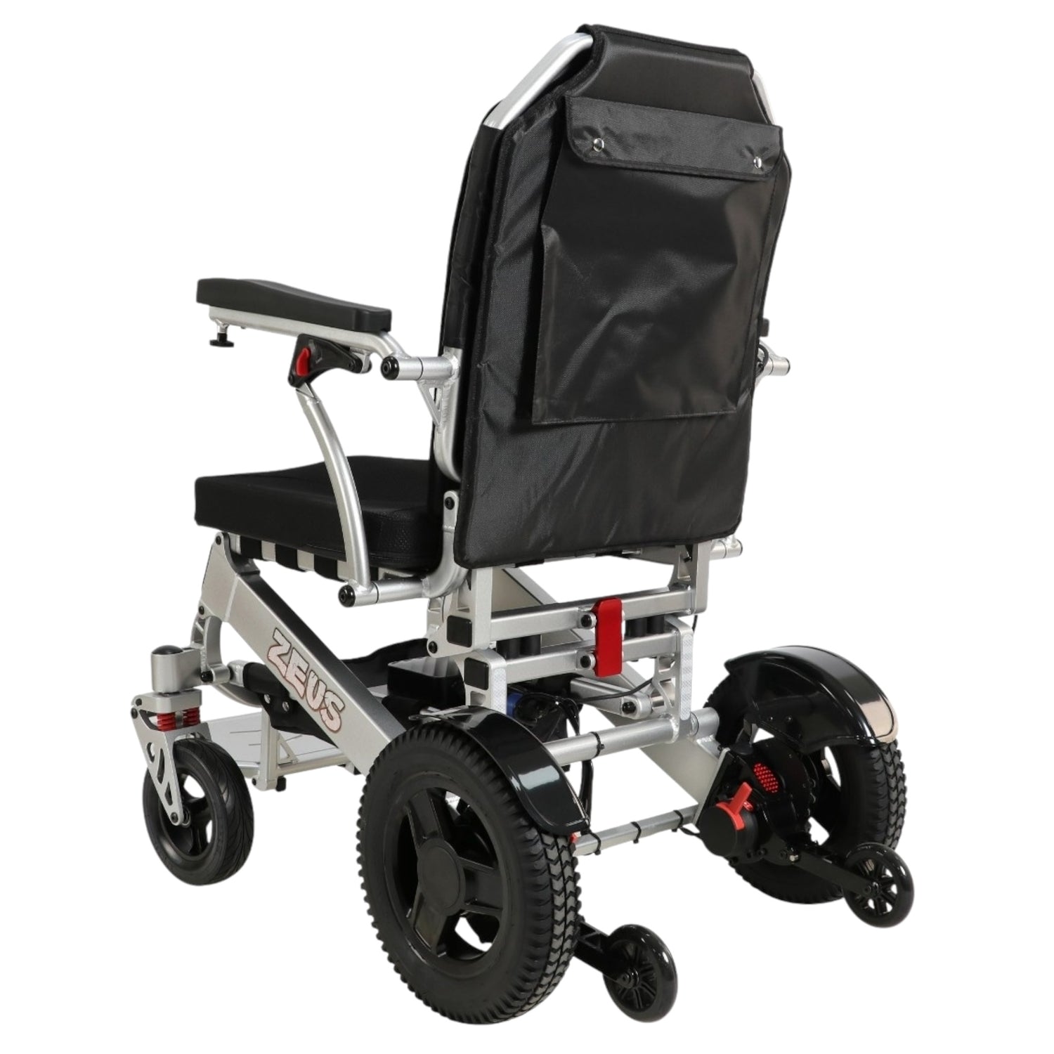 Back View of Unfolded Zeus Heavy Duty Power Chair