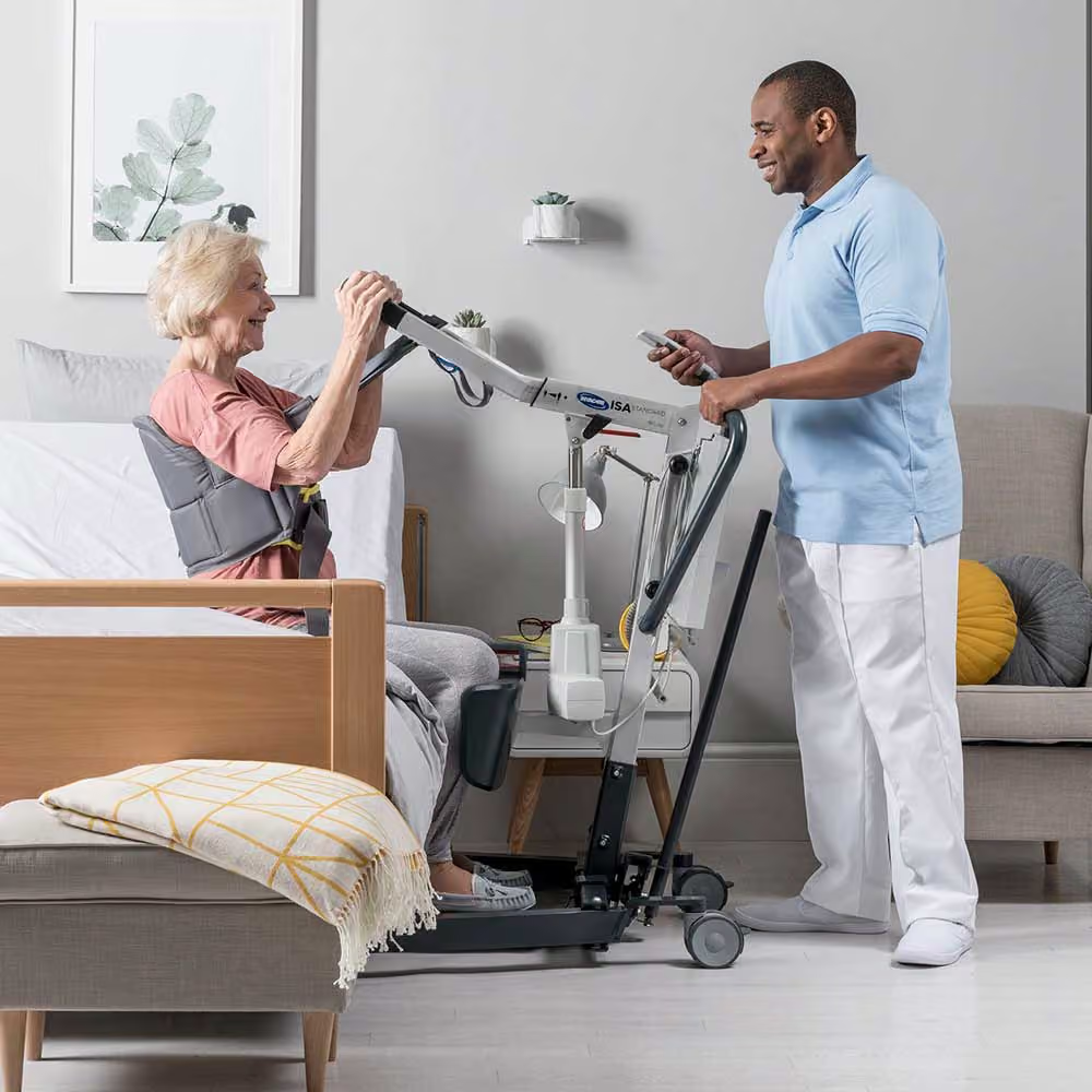 Demo of Invacare ISA Compact Electric Sit-to-Stand Lift
