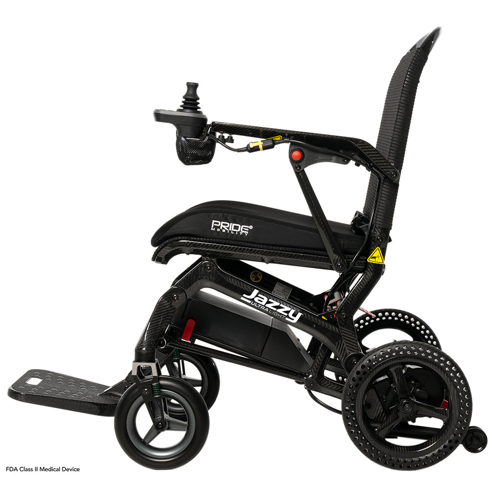 New Pride Mobility Jazzy Ultra Light Portable Power Chair | 18 x 18 inch Seat | Lightweight 33 LBS. Frame