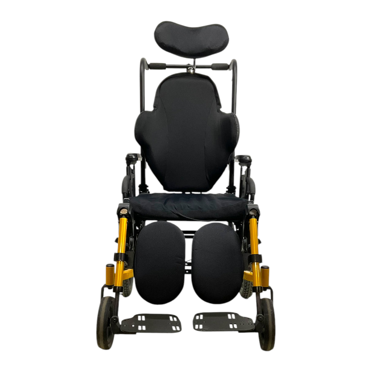 Front View of Sunrise Medical Quickie SR45 Tilt-in-Space Manual Wheelchair