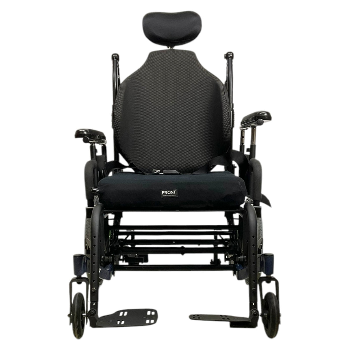 Front View of Sunrise Medical Quickie Iris SE Tilt-in-Space Manual Wheelchair