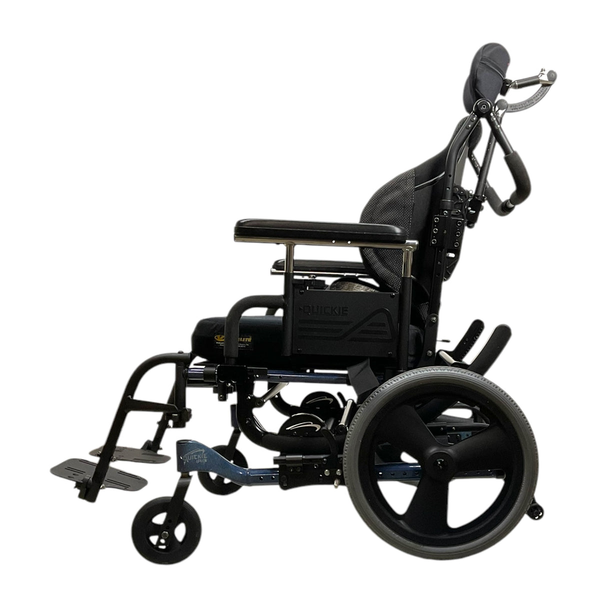 Left Side View of Sunrise Medical Quickie Iris SE Tilt-in-Space Manual Wheelchair