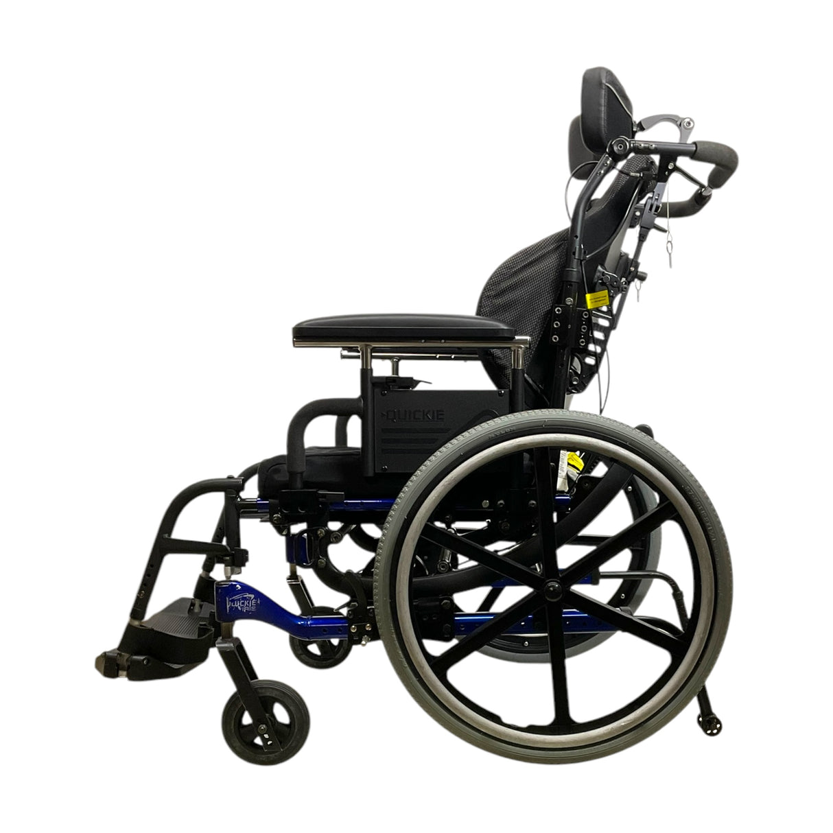 Left Side View of Quickie Iris SE Tilt-in-Space Wheelchair