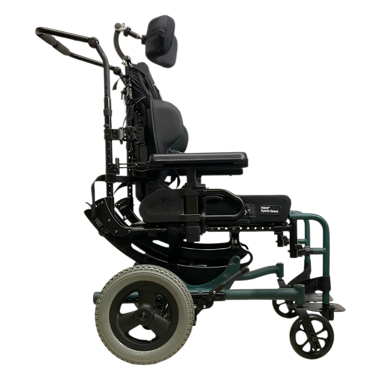 Right Side View of Ki Mobility Focus CRe Tilt-in-Space Wheelchair
