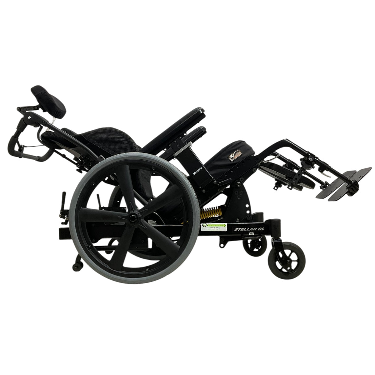 PDG Stellar Tilt-in-Space Manual Wheelchair with Self-Propel Tires | Tilted