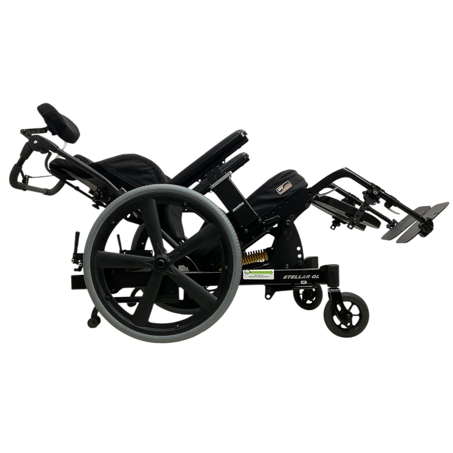 PDG Stellar Tilt-in-Space Manual Wheelchair with Self-Propel Tires | Tilted