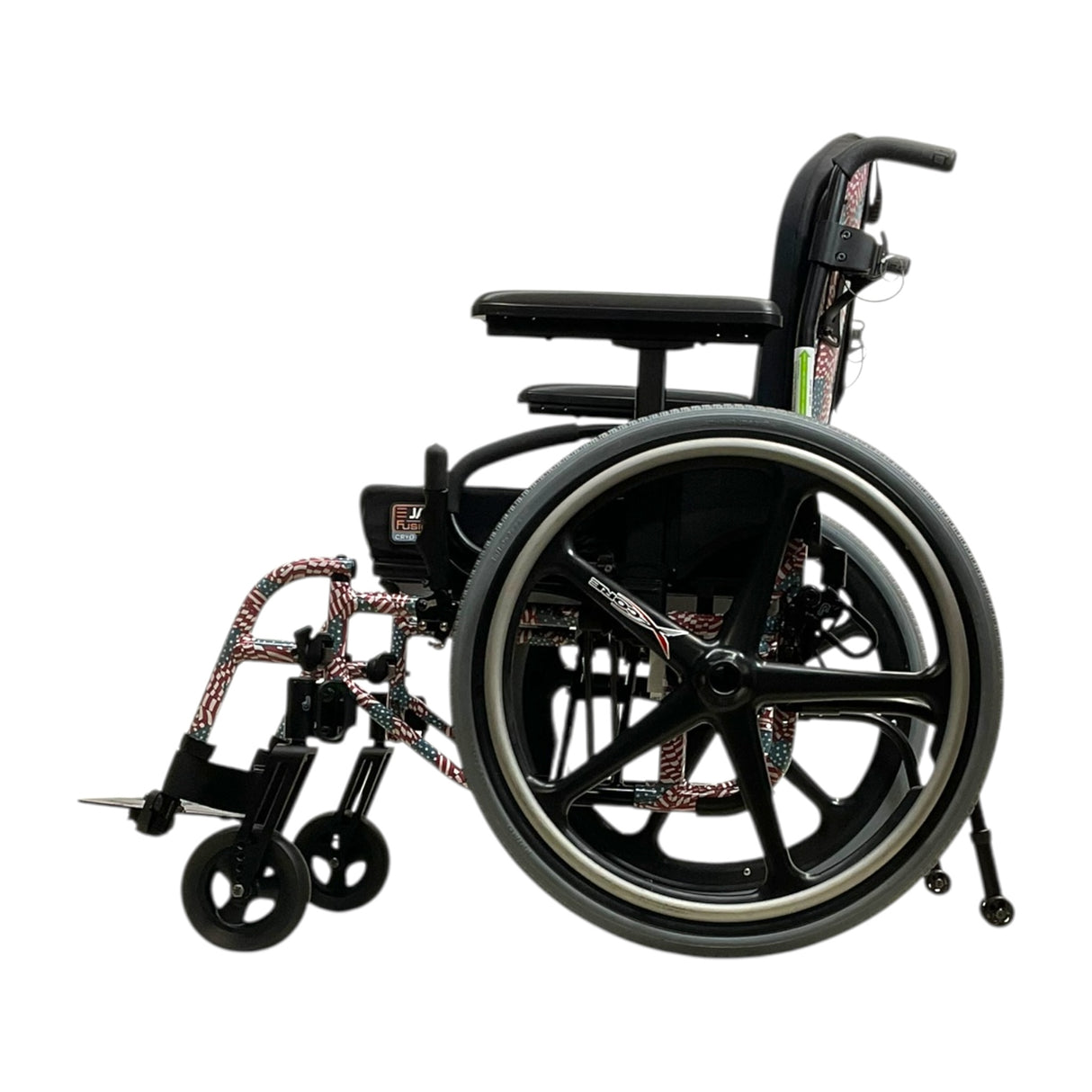 Left Side View of Quickie 2 Folding Ultra Lightweight Wheelchair