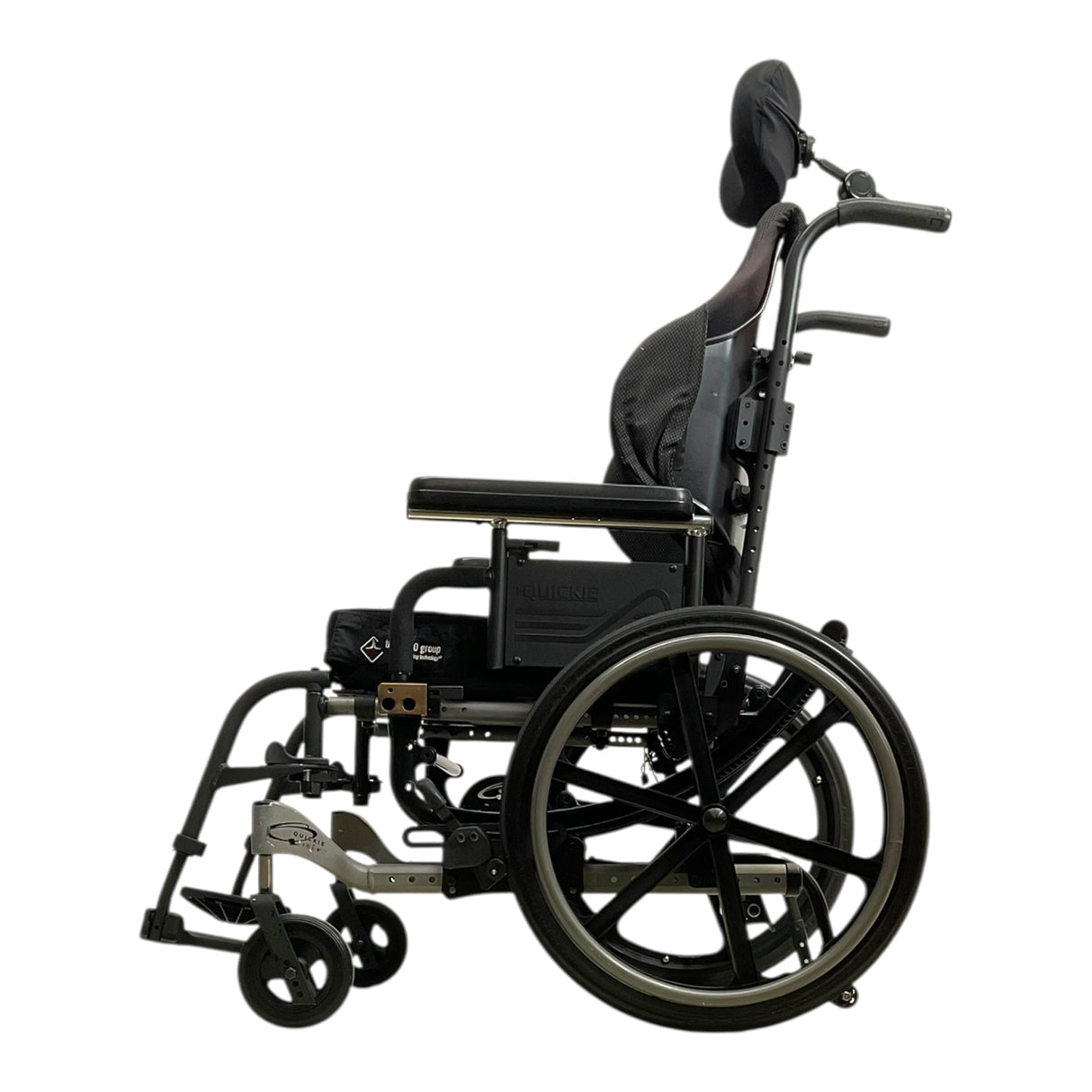 Sunrise Medical Quickie Iris Tilt-in-Space Wheelchair | 16" x 18" Premium ROHO Cushion | Swing-Away Leg Rests