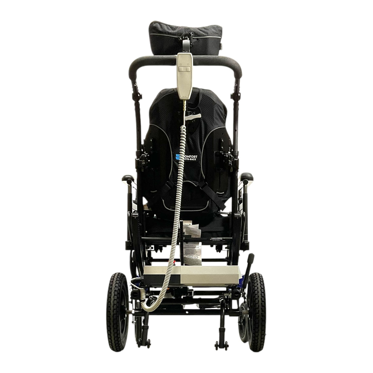 Back View of Quickie Iris Tilt-in-Space with Remote Operated Power Tilt