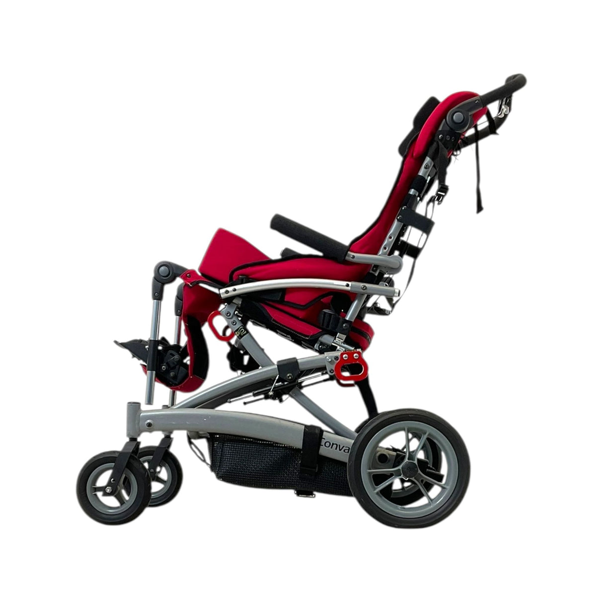 Left Side View of Convaid Rodeo 14 Pediatric Tilt-in-Space Stroller