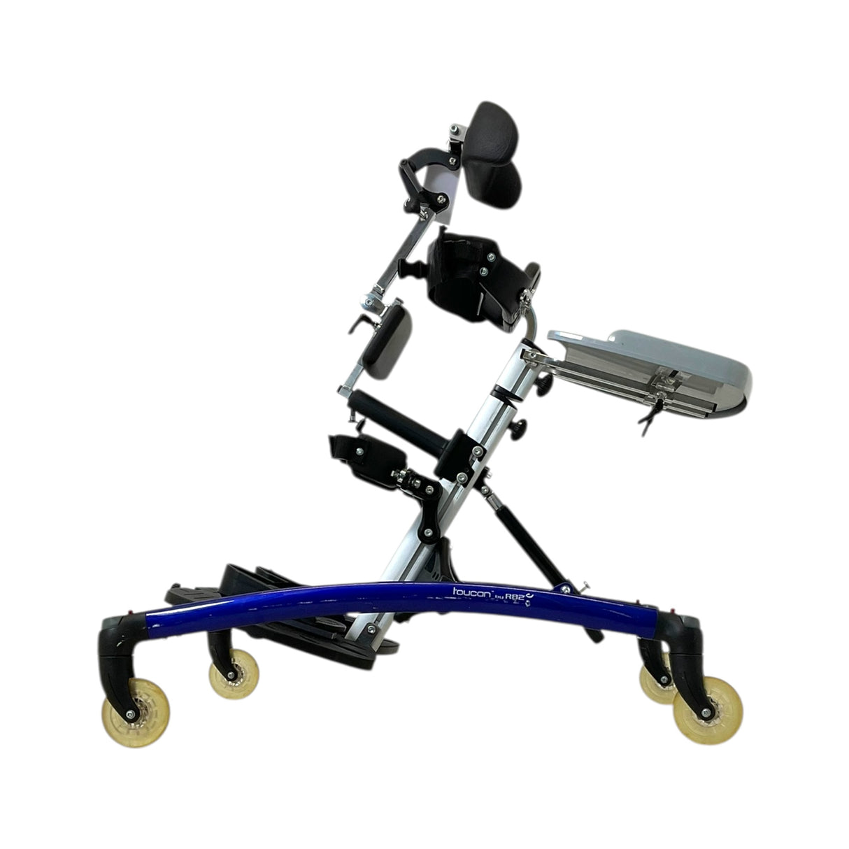 Right Side View of Etac R82 Toucan Size 2 Pediatric Standing Frame Angled Downwards