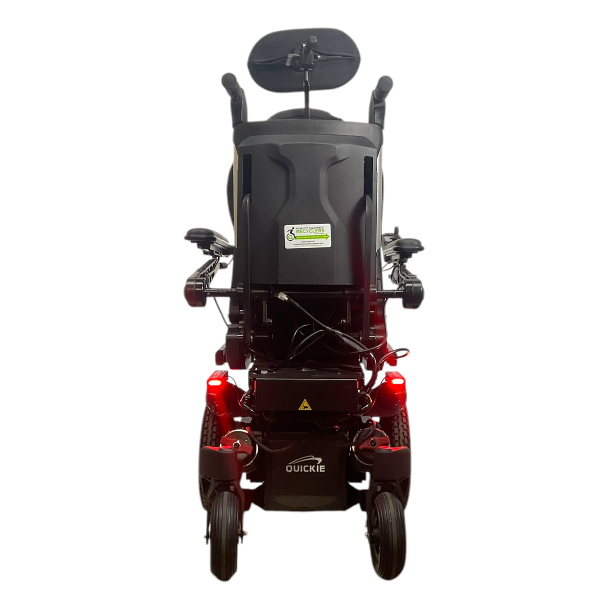 Back View of Quickie Q300 M Mini Rehab Power Chair