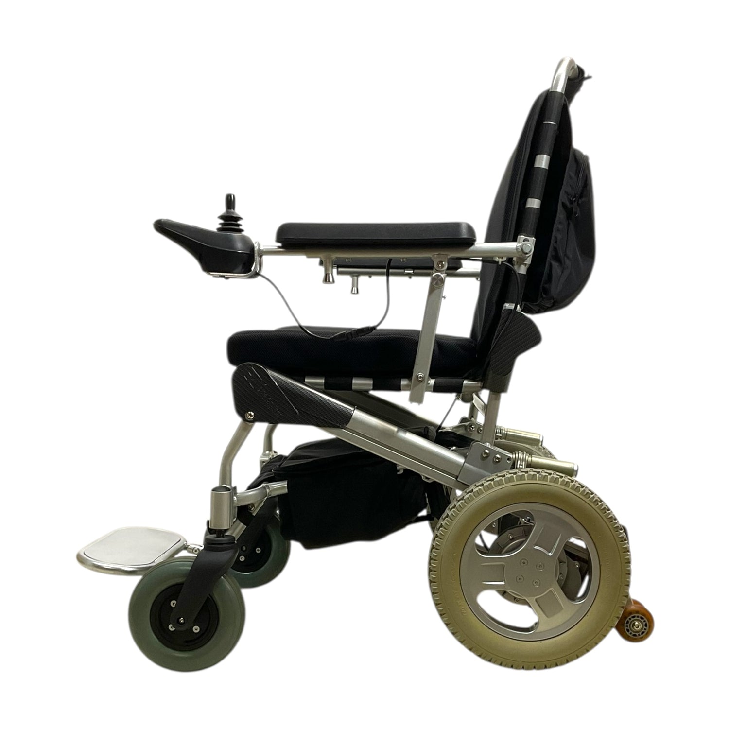 Left Side View of EZ Lite Cruiser Folding Power Chair
