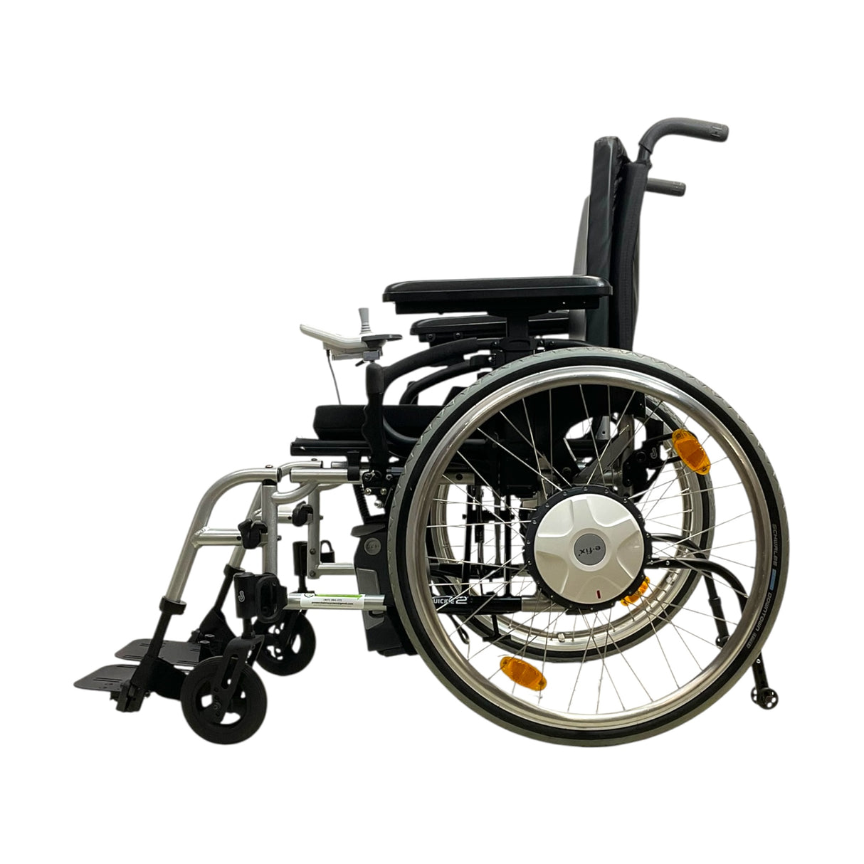 Left Side View of Quickie 2 Wheelchair with Alber eFix