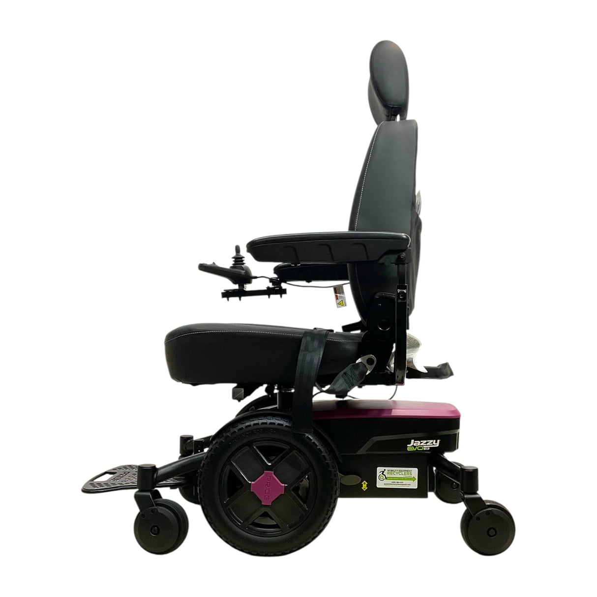 Left Side View of Pride Jazzy EVO 613 Power Chair