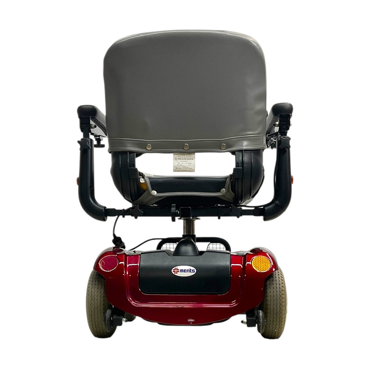 Back View of Merits P320 Regal Junior Portable Power Chair