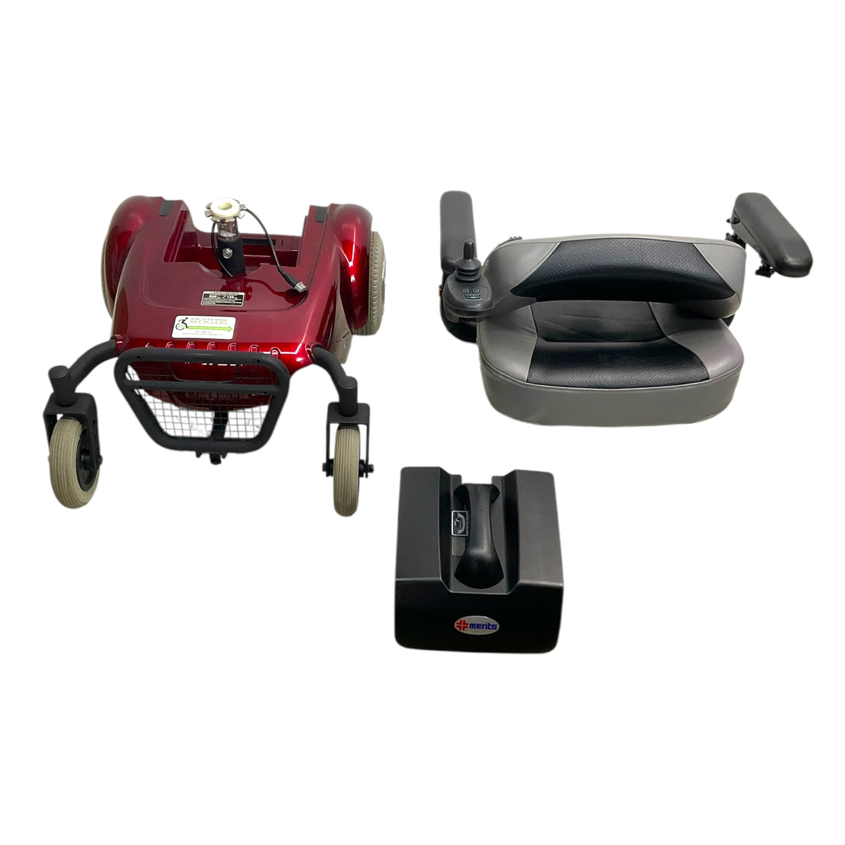 Merits P320 Regal Junior Portable Power Chair | 3 Piece Disassembly