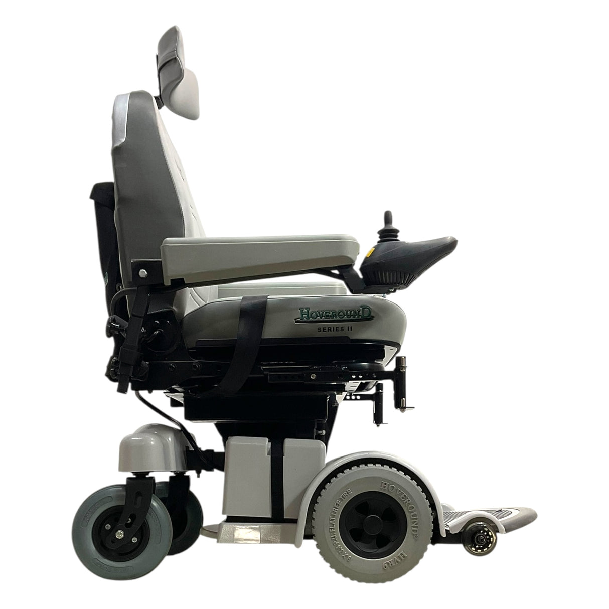 Right Side View of Hoveround MPV5 Power Wheelchair with Leg Rests Removed