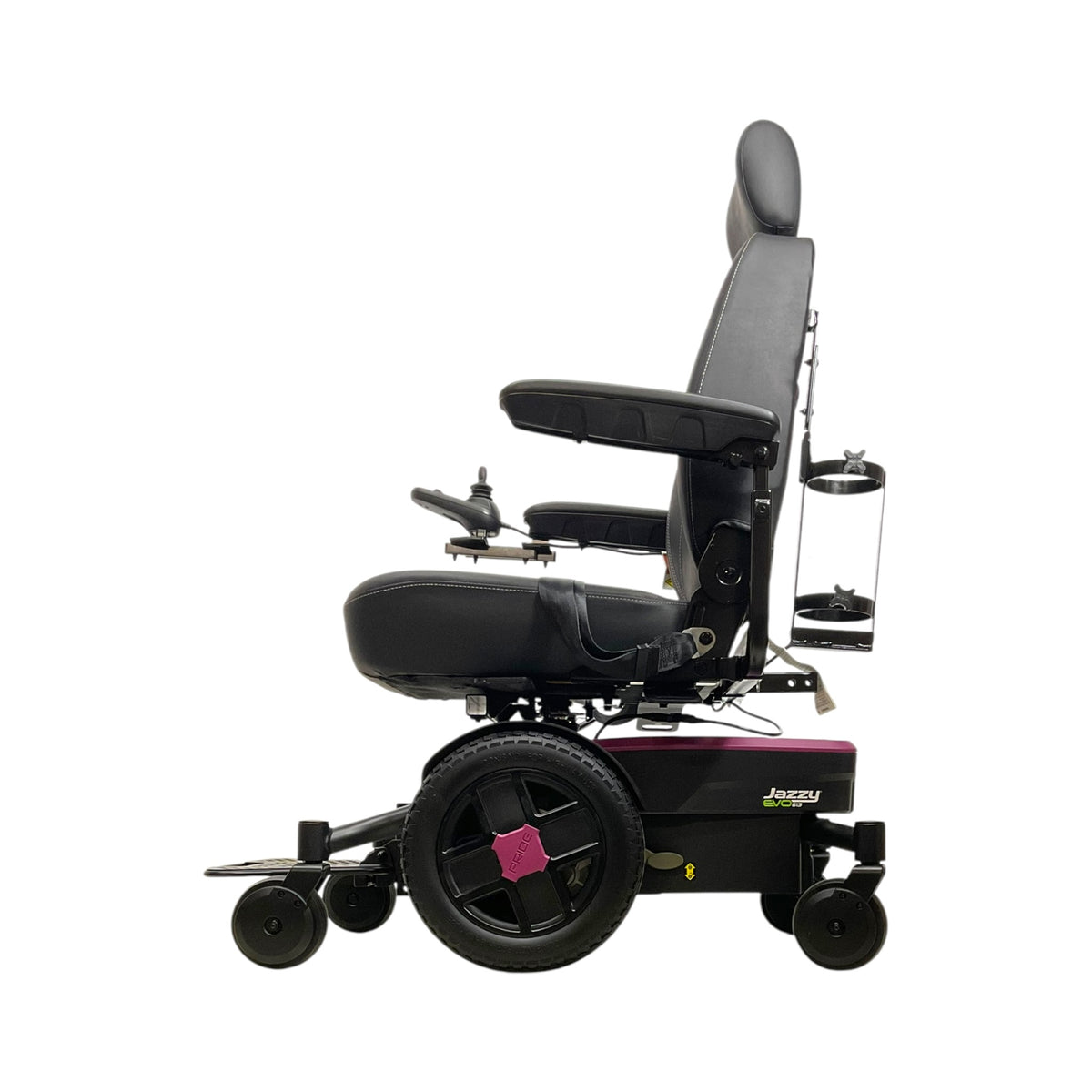 Side View of Pride Jazzy EVO 613 Power Wheelchair