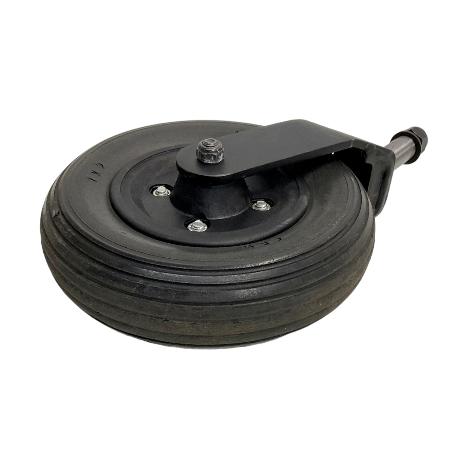 Front Caster Wheel & Fork Assembly for Quickie Pulse 5, Pulse 6, & Zippie ZM310 Power Chairs | 7 x 2 inches | Solid/Flat-Free