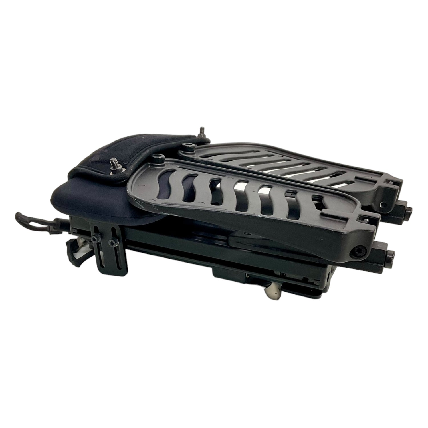 Fixed Center Mount Leg Rest Assembly for Sunrise Medical Quickie QM-7 Series & Quickie Pulse 6 Power Chairs | 159781 | Actuator Included