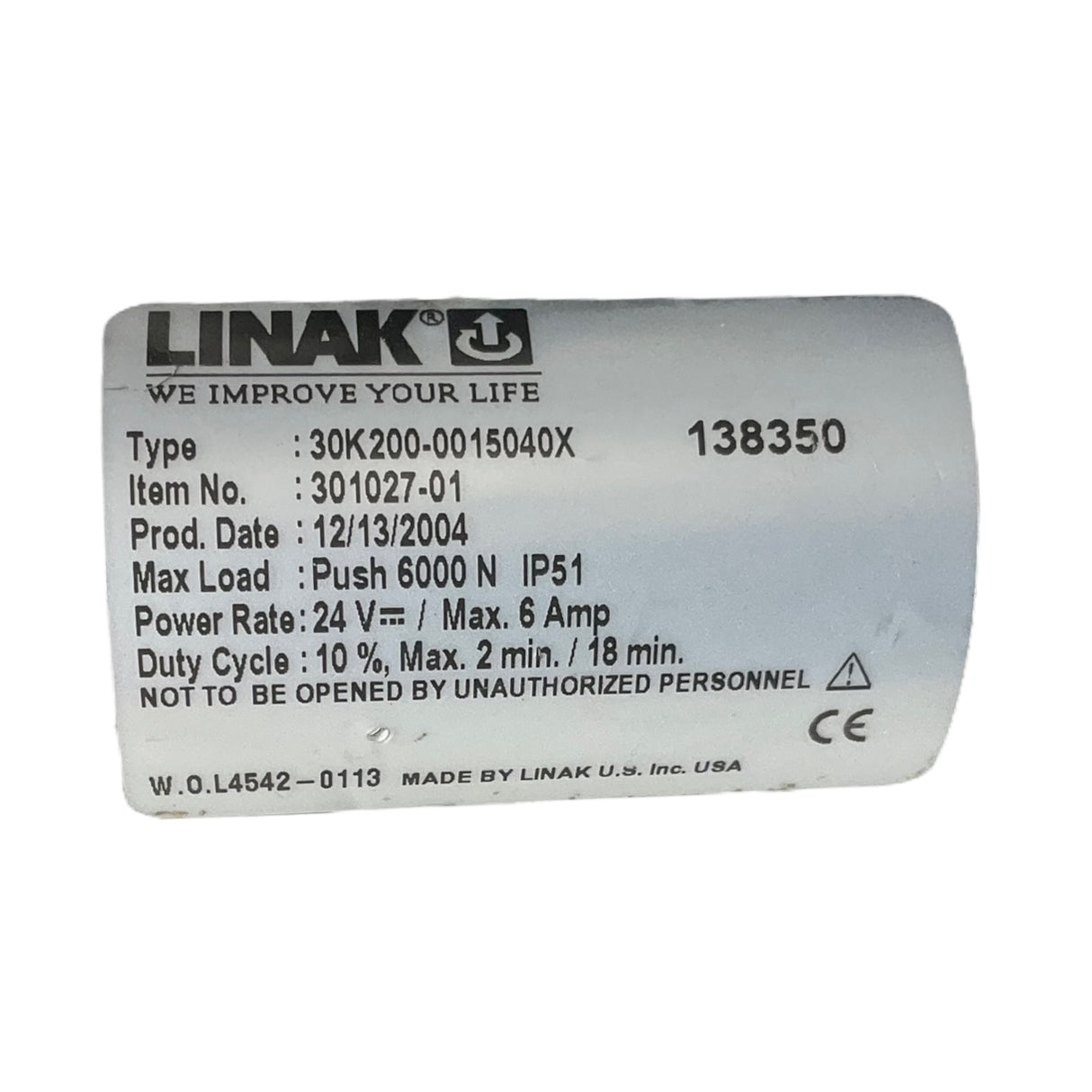 Tilt Actuator for Sunrise Medical Quickie Freestyle M11 & Quickie P222 SE Power Chairs | Linak 138350