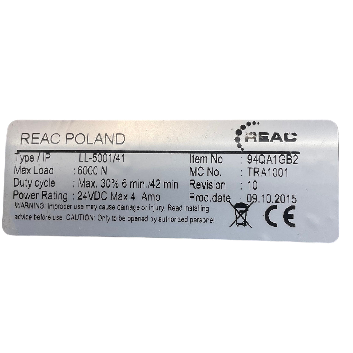 Tilt Actuator for Invacare, Quantum, Quickie Power Wheelchairs | 94QA1GB2 | TRA1001