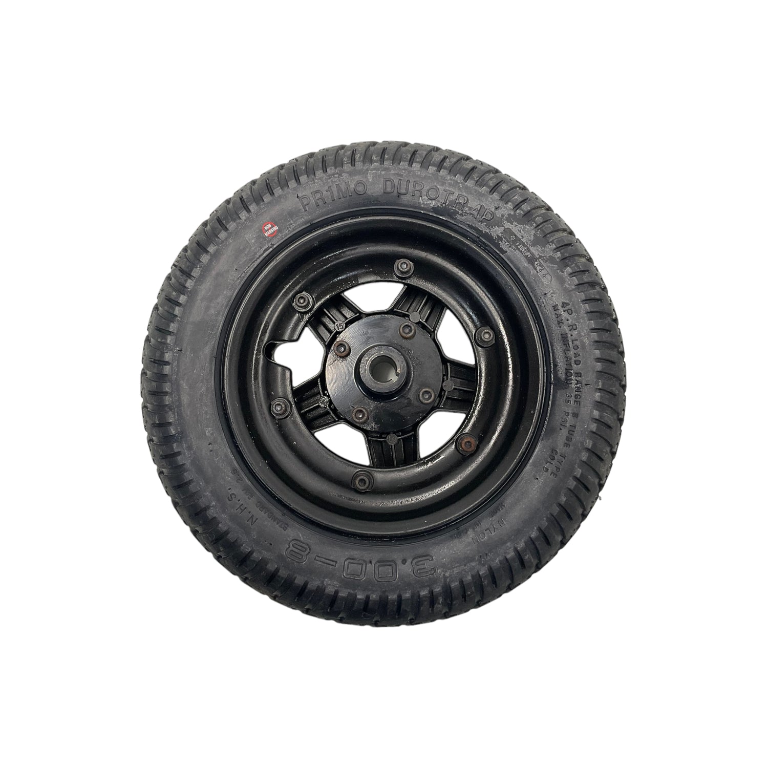 Solid/Flat-Free Drive Wheels for Pride Mobility Jazzy 600, Jazzy 600 XL, Jazzy Select HD, Jazzy Elite 14, and Jazzy Elite HD Power Chairs | Primo WHLASMB2187