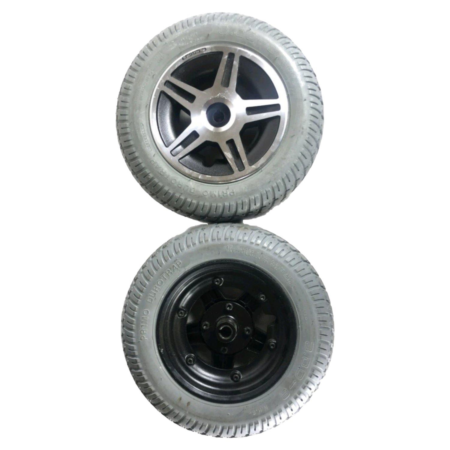 Solid/Flat-Free Drive Wheels for Pride Mobility Jazzy 600, Jazzy 600 XL, Jazzy Select HD, Jazzy Elite 14, and Jazzy Elite HD Power Chairs | Primo WHLASMB2187