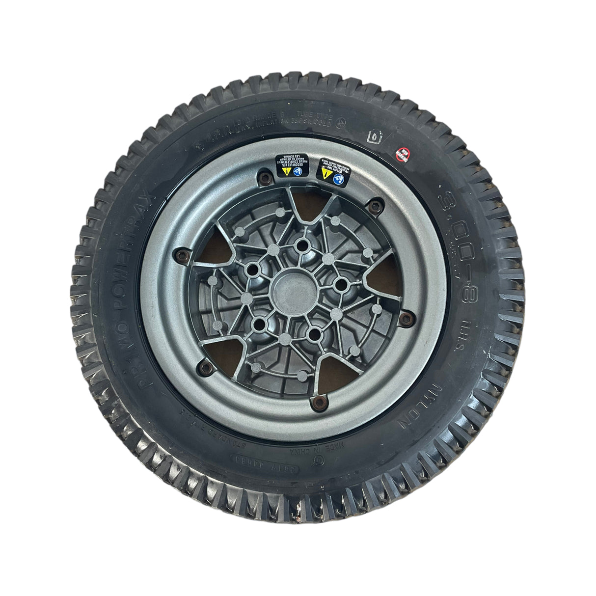 Flat-Free Primo Powertrax Drive Wheel For Pride Mobility Quantum Q6 Edge 2.0, 2.0 X Power Chairs  | 14" x 3" (3.00-8) | WHL138798-B