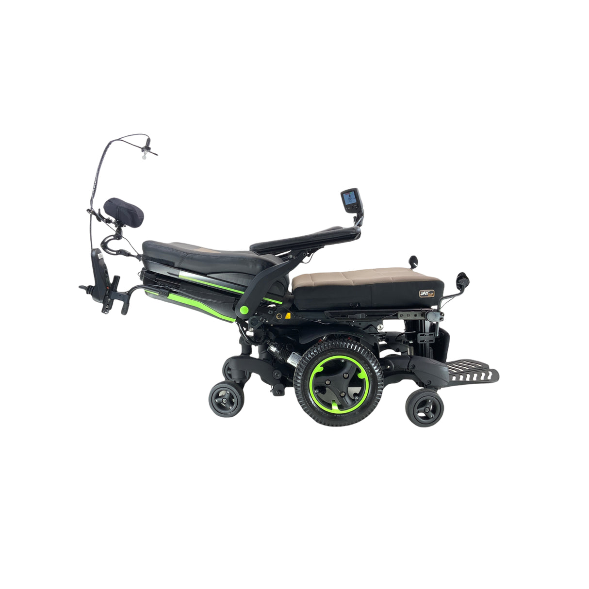 Sunrise Medical Quickie QM-710 Rehab Power Wheelchair | 19" x 22" Seat | Chin Control | Attendant Joystick | Only 3 Miles!
