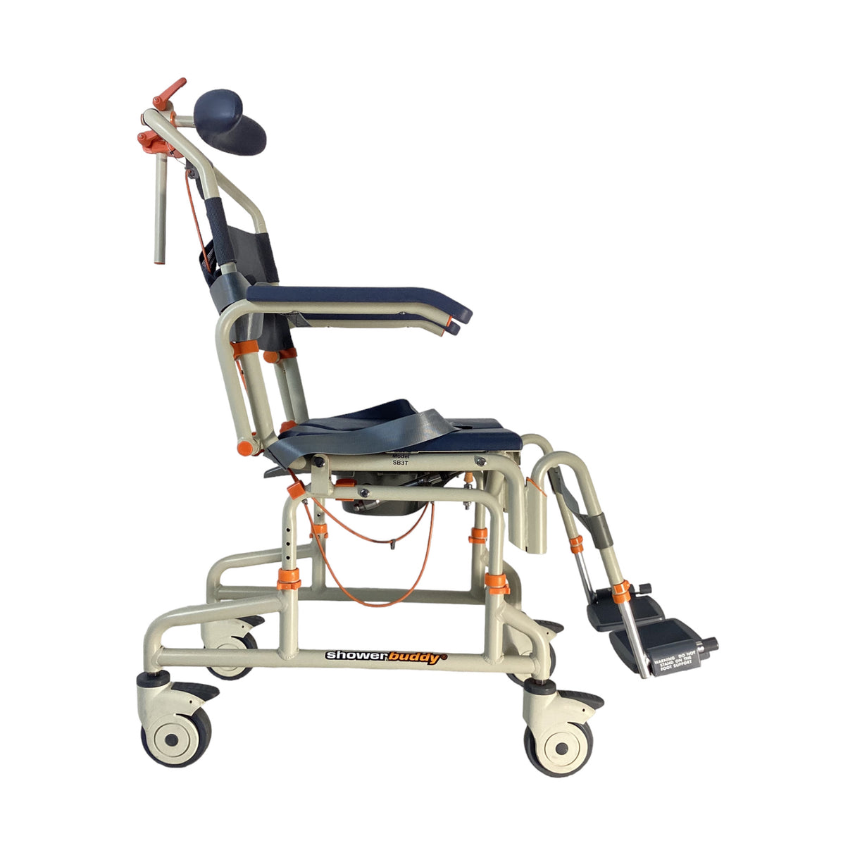 Right side view of ShowerBuddy SB3T Roll-in Shower Chair