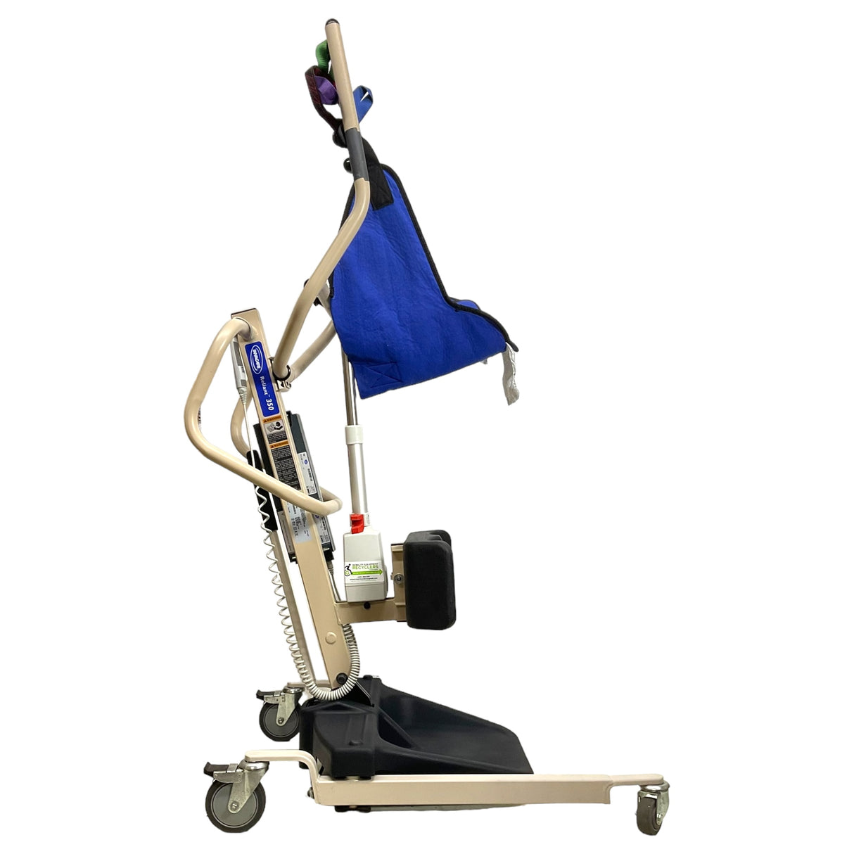 Invacare Reliant 350 Electric Patient Lift | Manual Adjustable Base | Sling Included