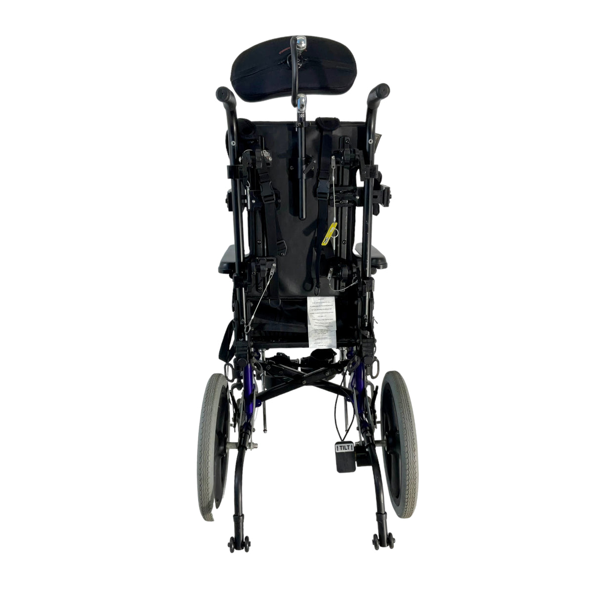 Back view of Sunrise Medical Quickie Zippie TS tilt-in-space wheelchair