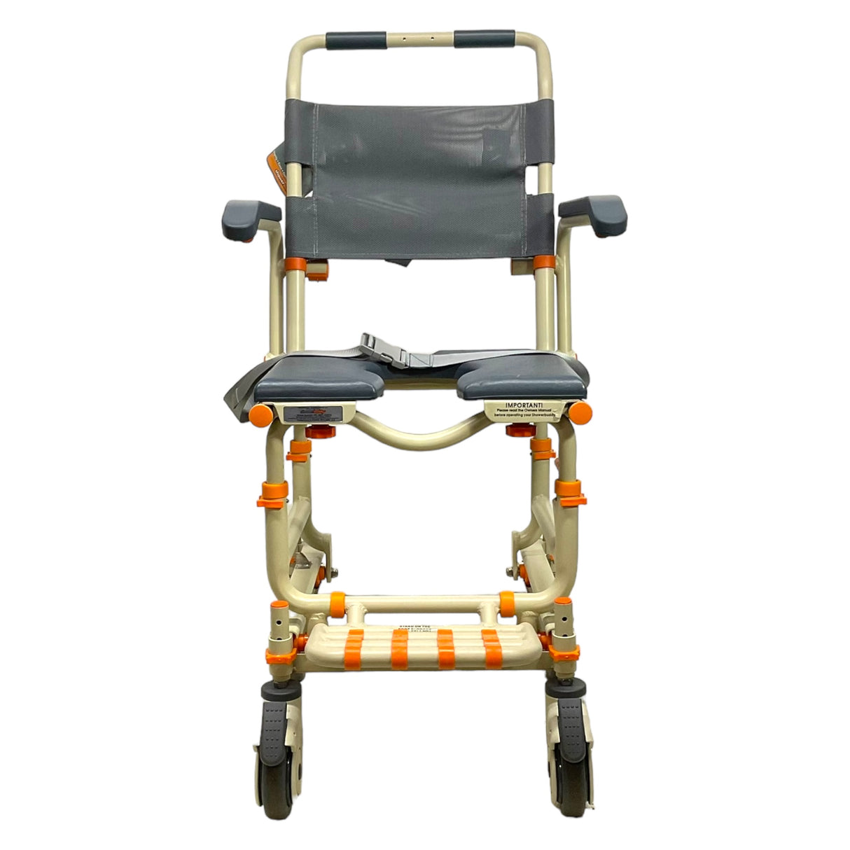 Front view of ShowerBuddy SB1 shower chair