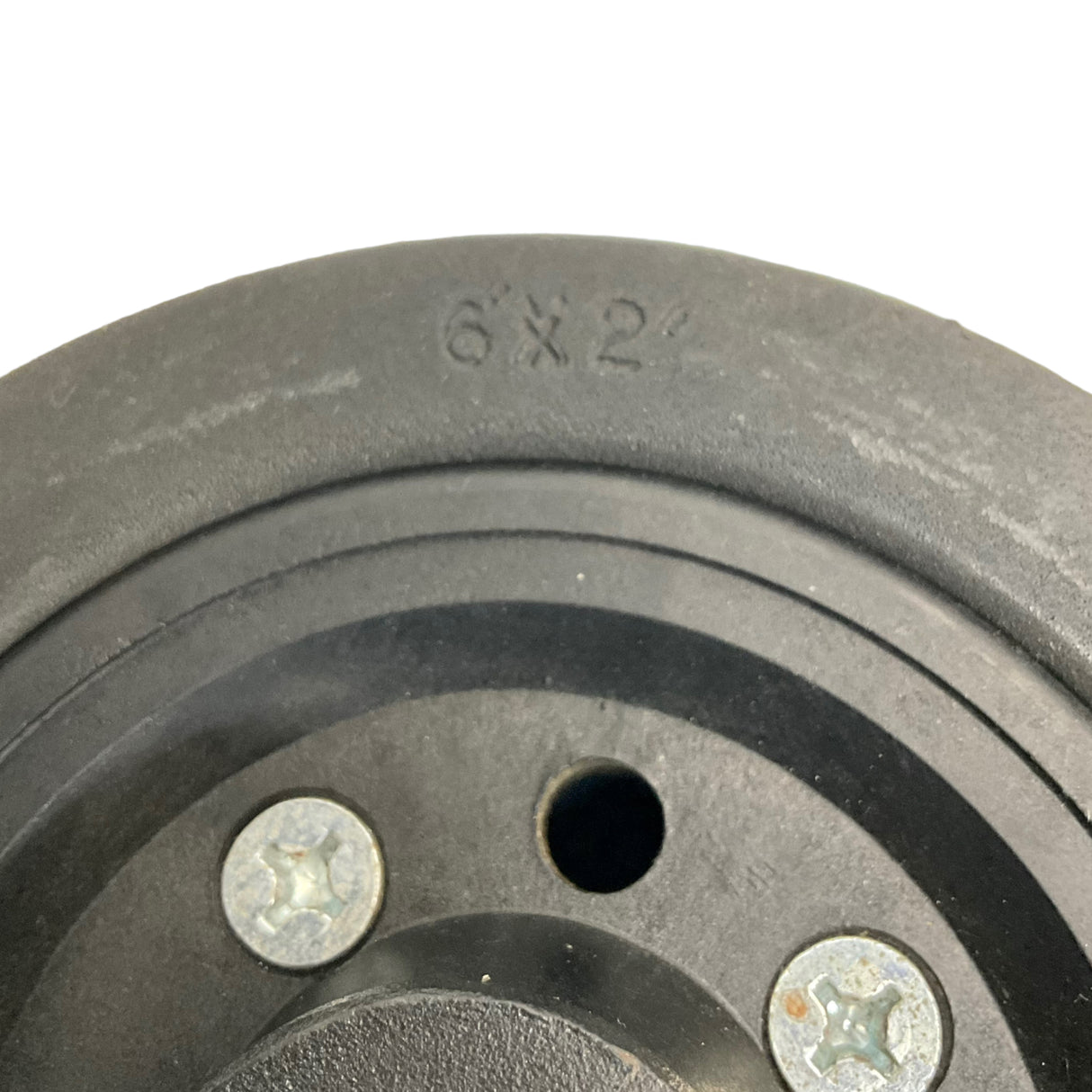 Flat-Free Rear Caster Wheel Assembly for Sunrise Medical Quickie Pulse 5, Pulse 6, & Zippie ZM310 Power Chairs | 6 x 2 inches | Forks Included