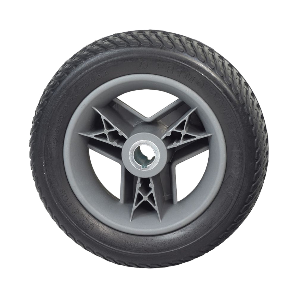 Flat-Free Drive Wheel Assembly for Pride Mobility Go-Chair, Go-Chair MED, & Kozmo Power Chairs | 9 x 3 inches | Pr1mo Powertrax