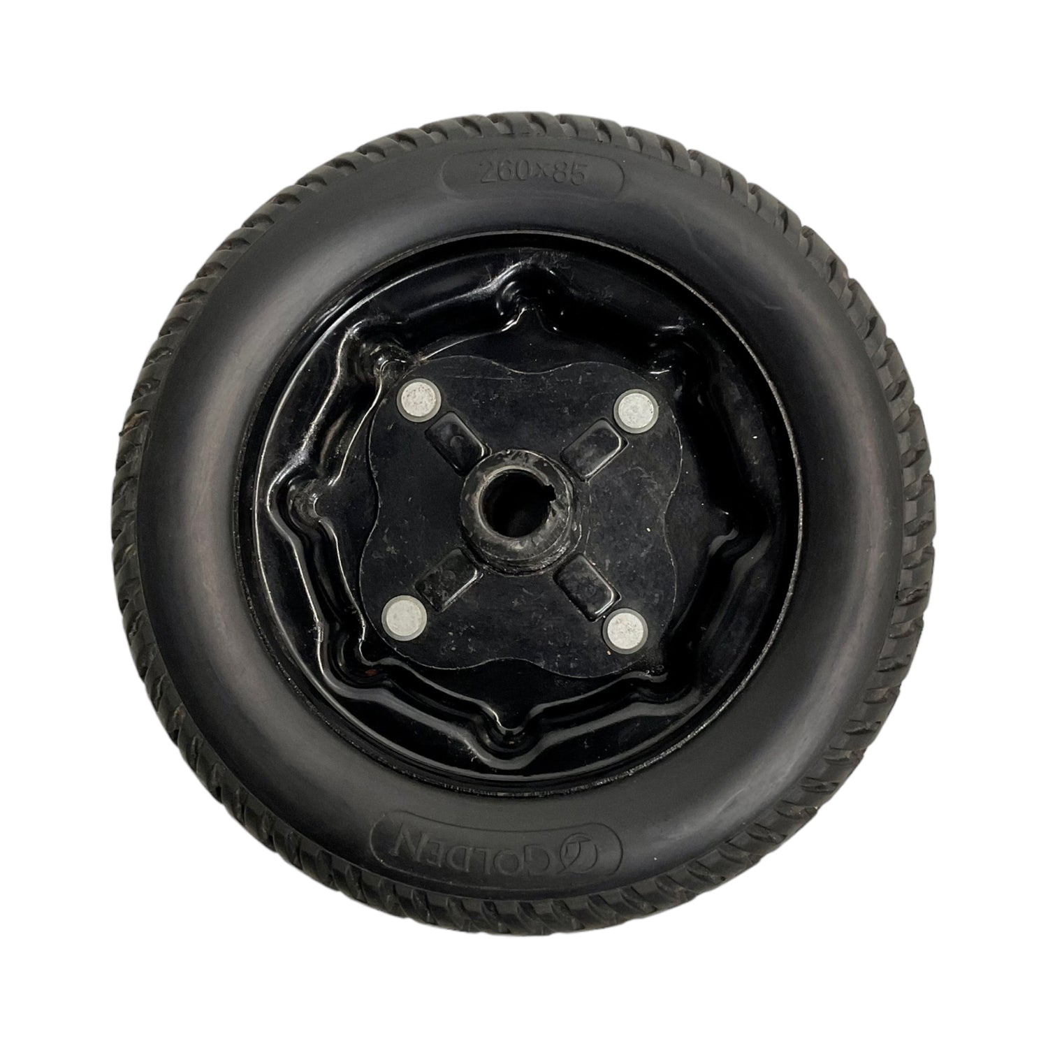 Drive Wheel Assembly for Golden Alante Sport & Literider Power Chairs | 9 x 3 inches | Flat-Free Foam Filled