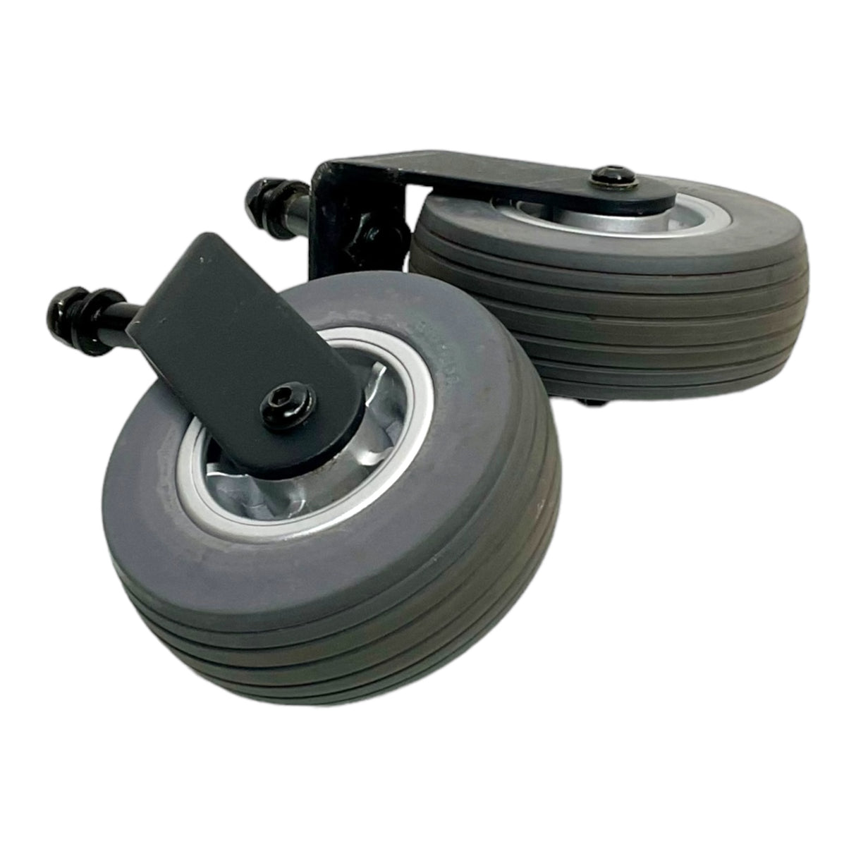 Set of 5 inch Front Caster Wheels for Pride Quantum 610 & J6 Power Chairs | Flat-Free | WHL140933-D | WHL140936-D