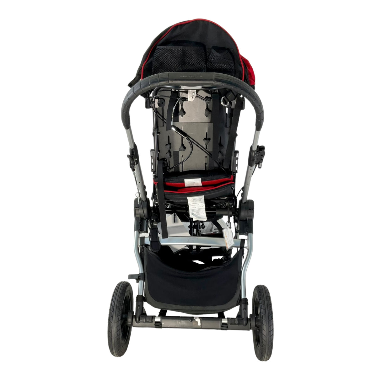 Back view of Quickie Zippie Voyage stroller