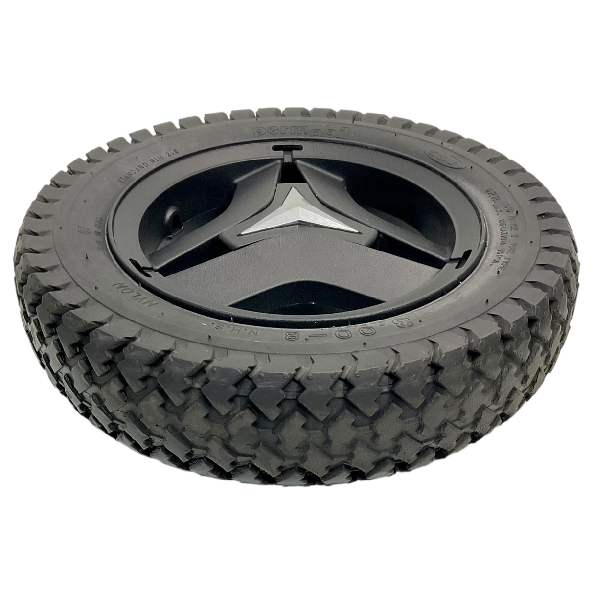 Aggressive Tread Drive Wheel Assembly for Permobil F3, F5, M3 Power Chairs | 14 x 3 inch Pneumatic