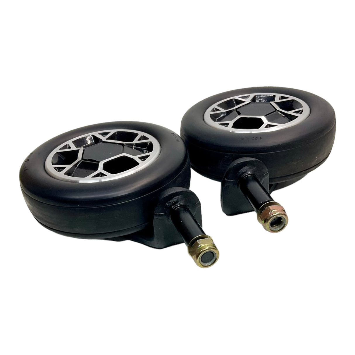 Set of Caster Wheels with Forks for Rovi X3 Power Chairs | 6 x 2 inches | Pihsiang