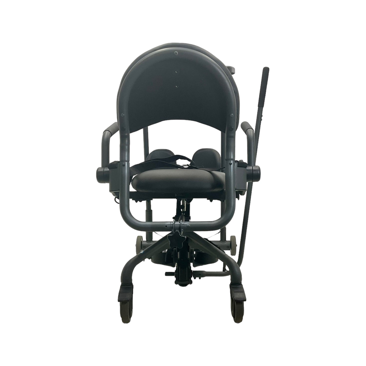 Back view of EasyStand Evolv Medium sit to stand in seating position