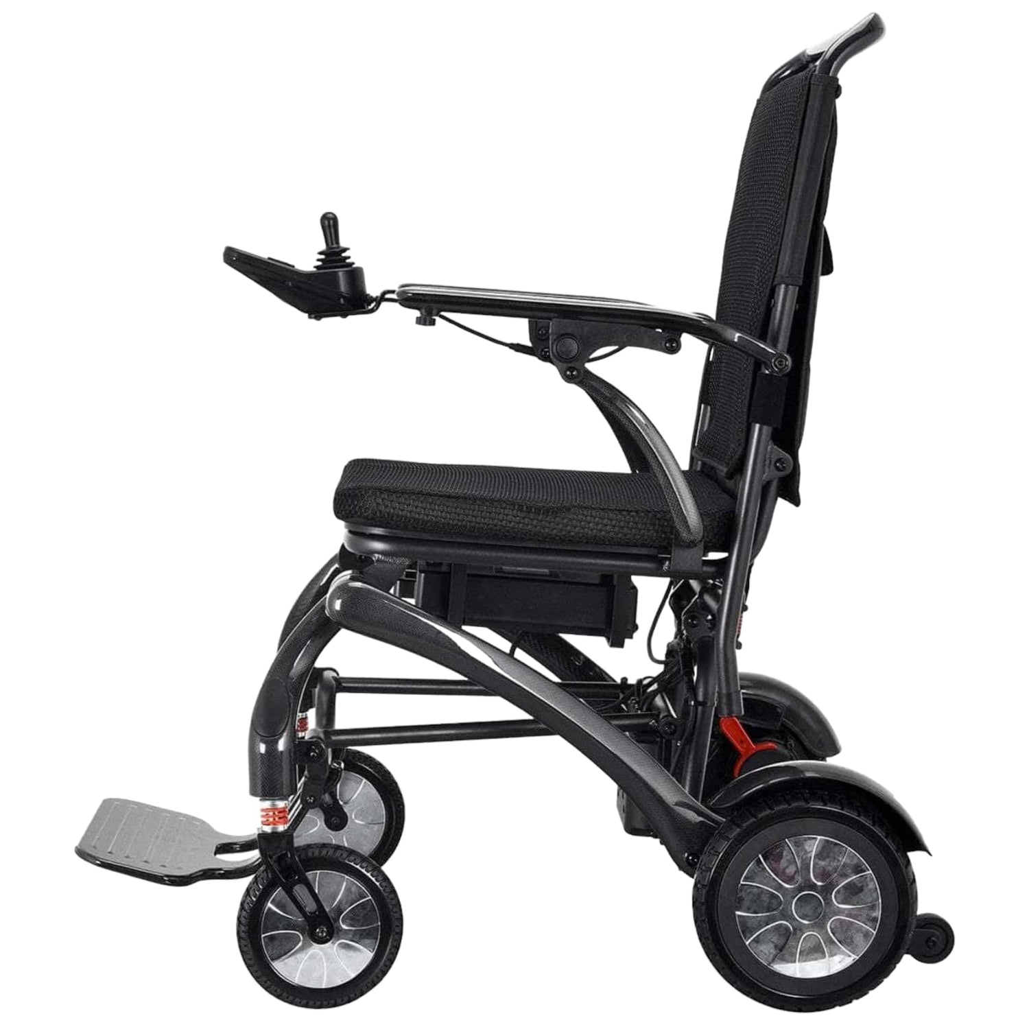 Left profile view of Matrix Ultra lightweight power wheelchair