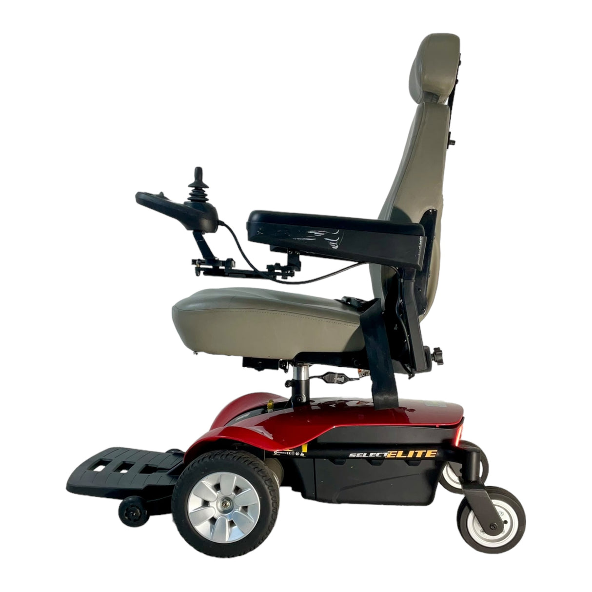 Left profile view of Pride Jazzy Select Elite power chair